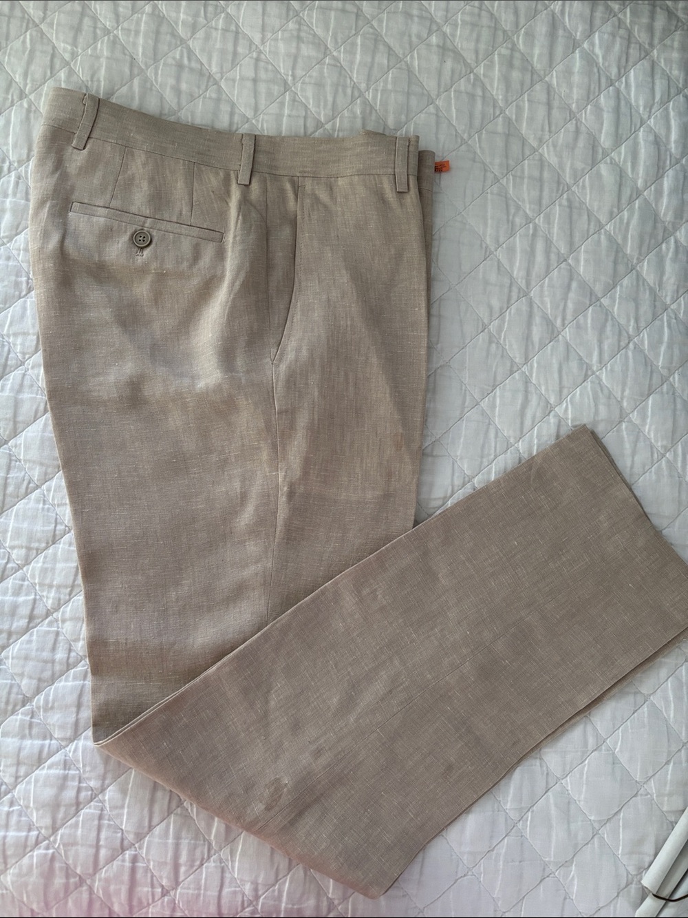 Bar III Men's Taupe Linen-Blend Dress Pants